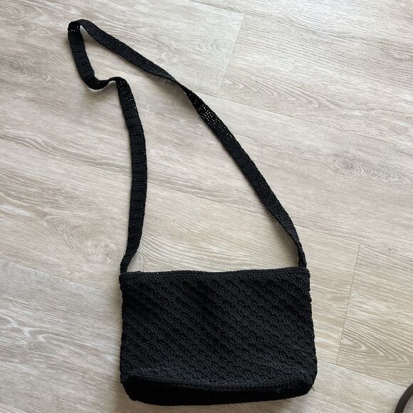 Frankie and Johnnie Black Crotcheted Purse and Coin purse - Picture 2 of 8